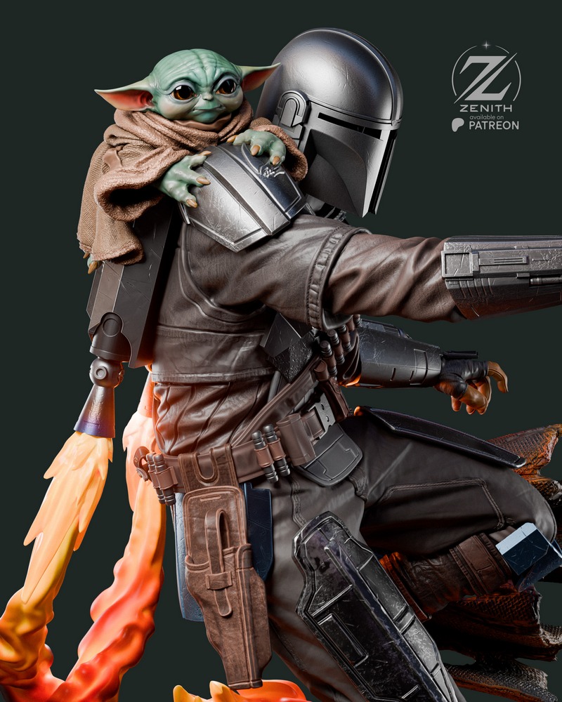 Zenith Studios – Mandalorian and Grogu Sculpt – 3D Print Model