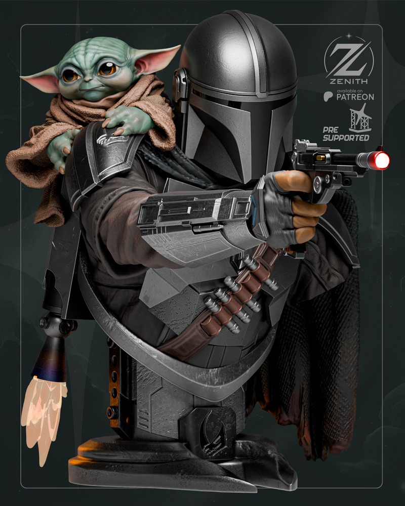 Zenith Studios – Mandalorian and Grogu Sculpt – 3D Print Model
