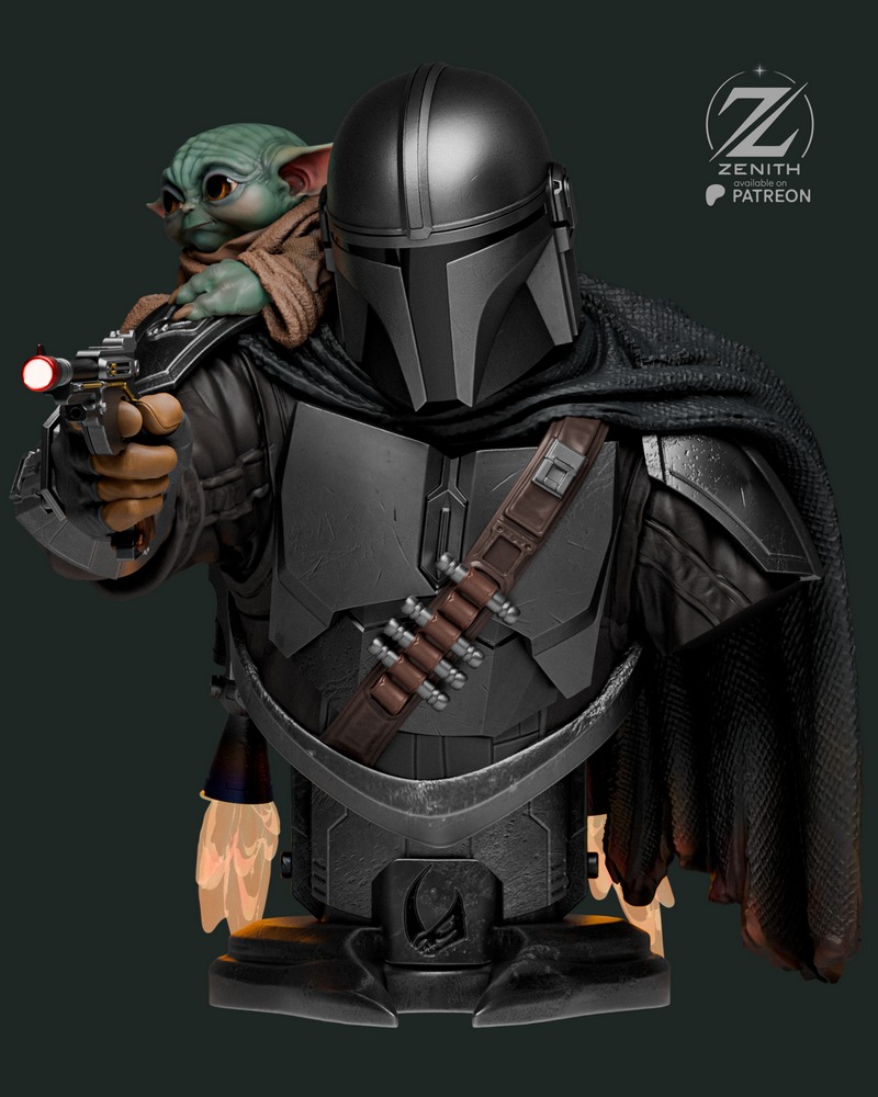 Zenith Studios – Mandalorian and Grogu Sculpt – 3D Print Model