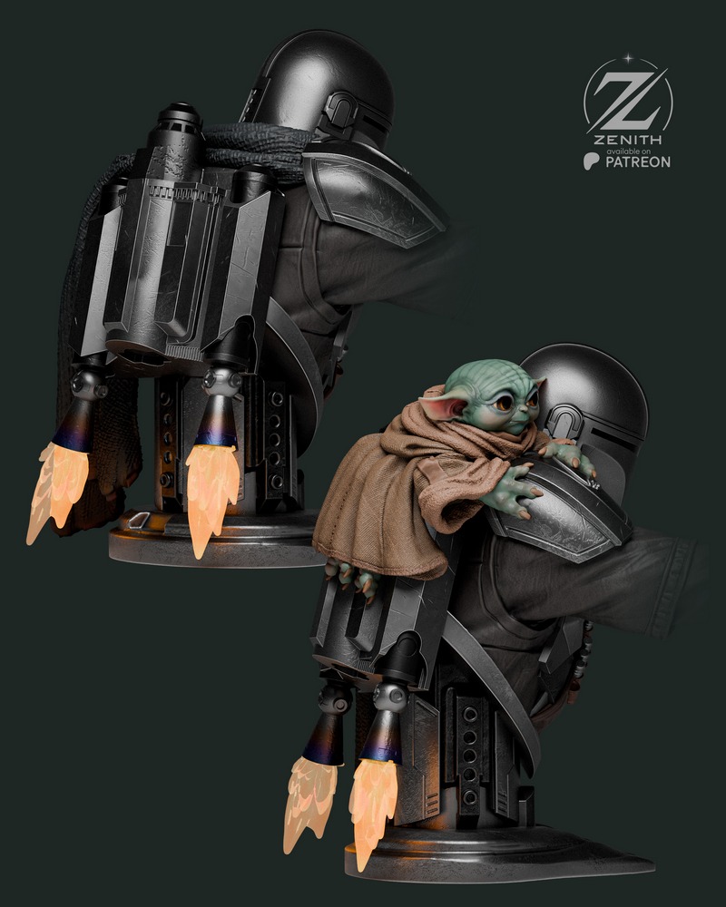Zenith Studios – Mandalorian and Grogu Sculpt – 3D Print Model