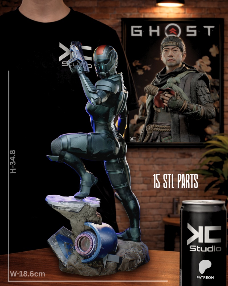 KC Studio – Commander Shepard – Mass Effect – 3D Print Model