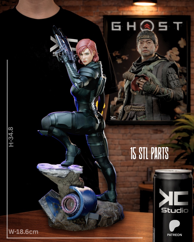 KC Studio – Commander Shepard – Mass Effect – 3D Print Model
