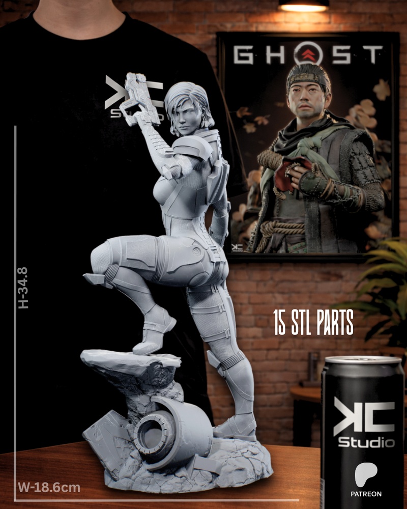 KC Studio – Commander Shepard – Mass Effect – 3D Print Model