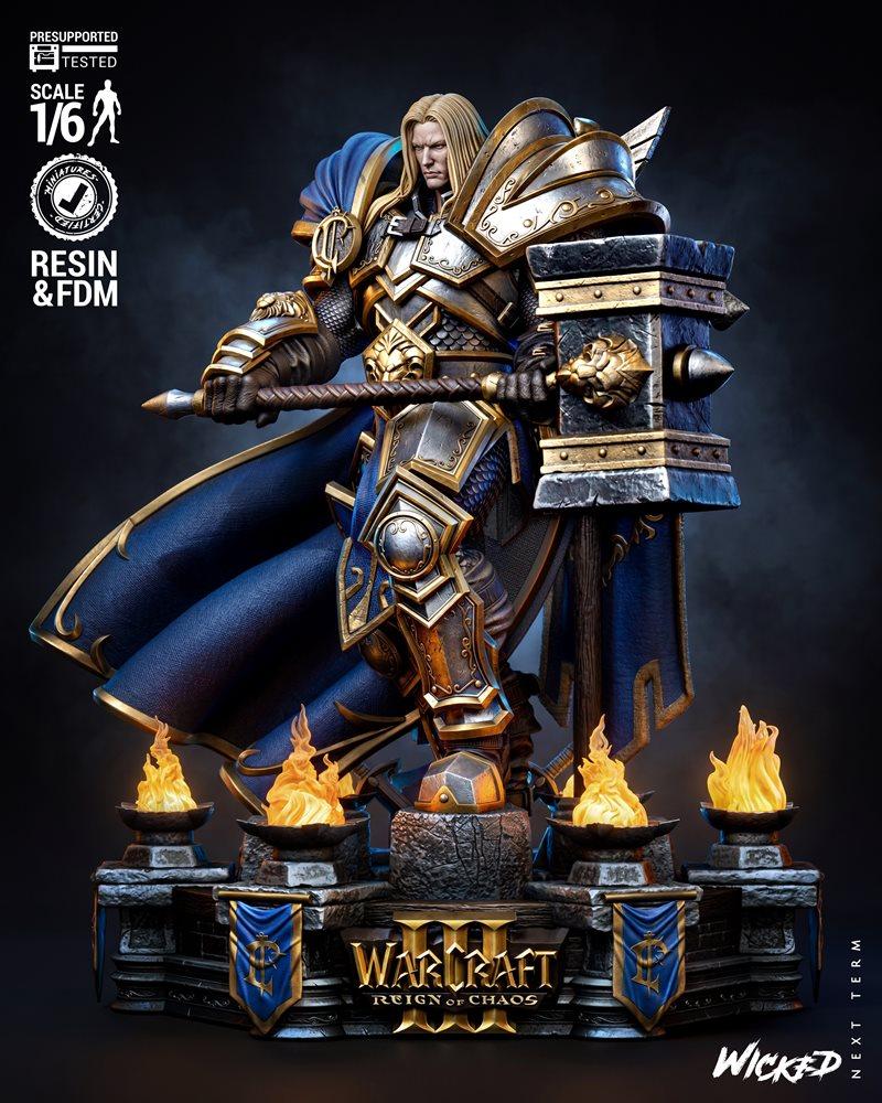 Wicked - 阿萨斯雕塑 - 3D打印模型|Wicked – Arthas Sculpture – 3D Print Model STL