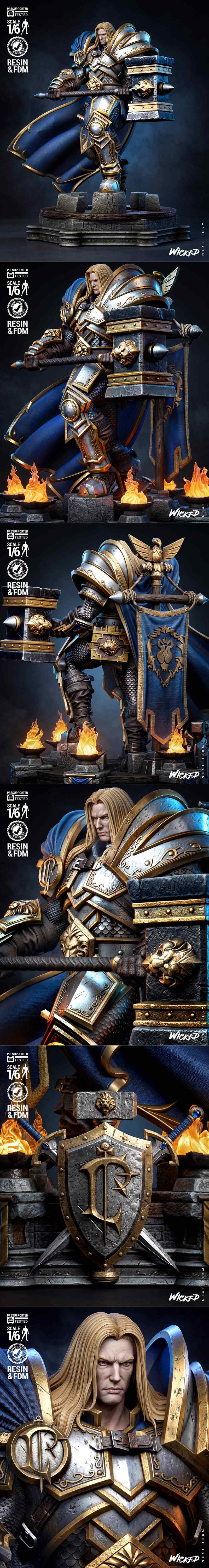 Wicked - 阿萨斯雕塑 - 3D打印模型|Wicked – Arthas Sculpture – 3D Print Model STL