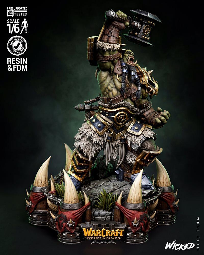 邪恶之王——瑟拉尔雕塑3D打印模型|Wicked – Thrall Sculpture – 3D Print Model STL