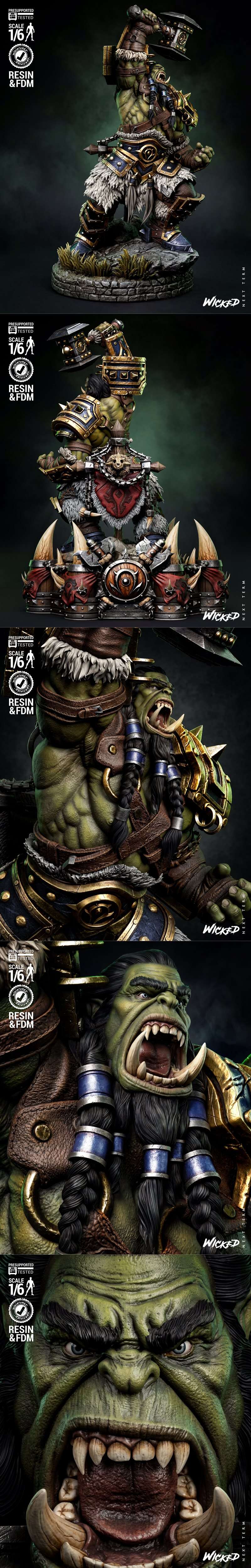 邪恶之王——瑟拉尔雕塑3D打印模型|Wicked – Thrall Sculpture – 3D Print Model STL
