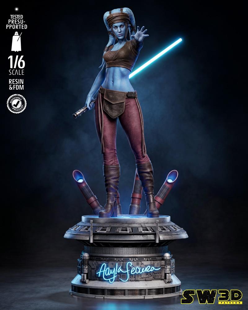 SW3D – Aayla Secura Sculpture – 3D Print Model STL