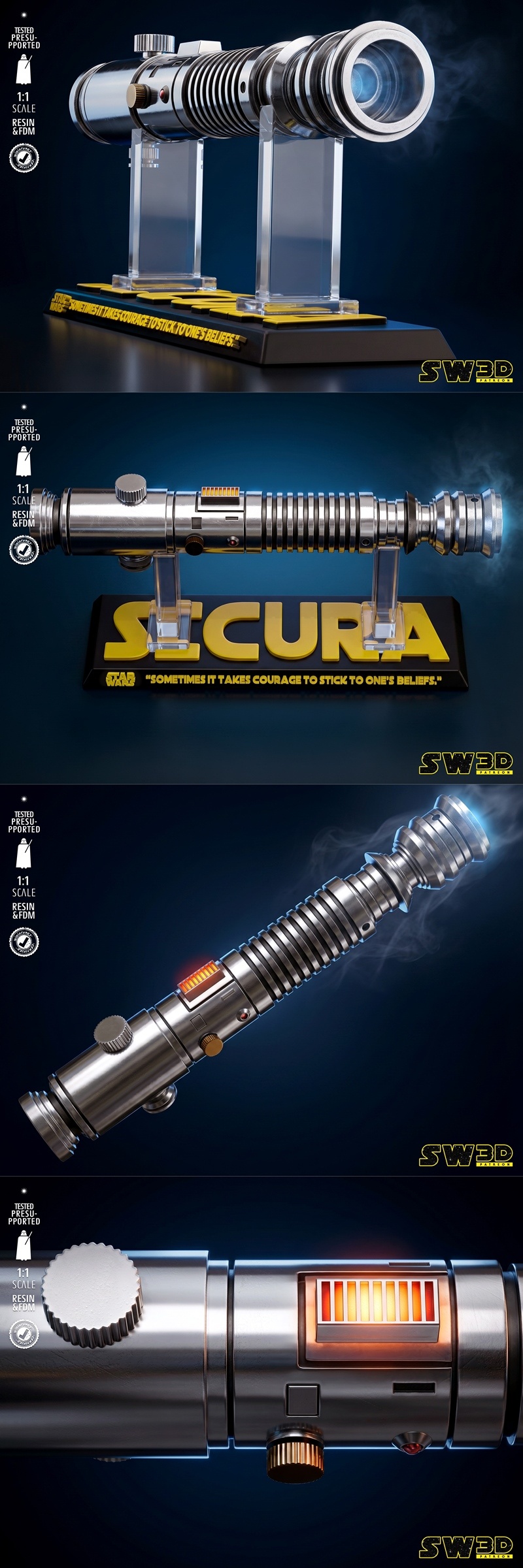 SW3D – Aayla Secura Lightsaber – 3D Print Model STL