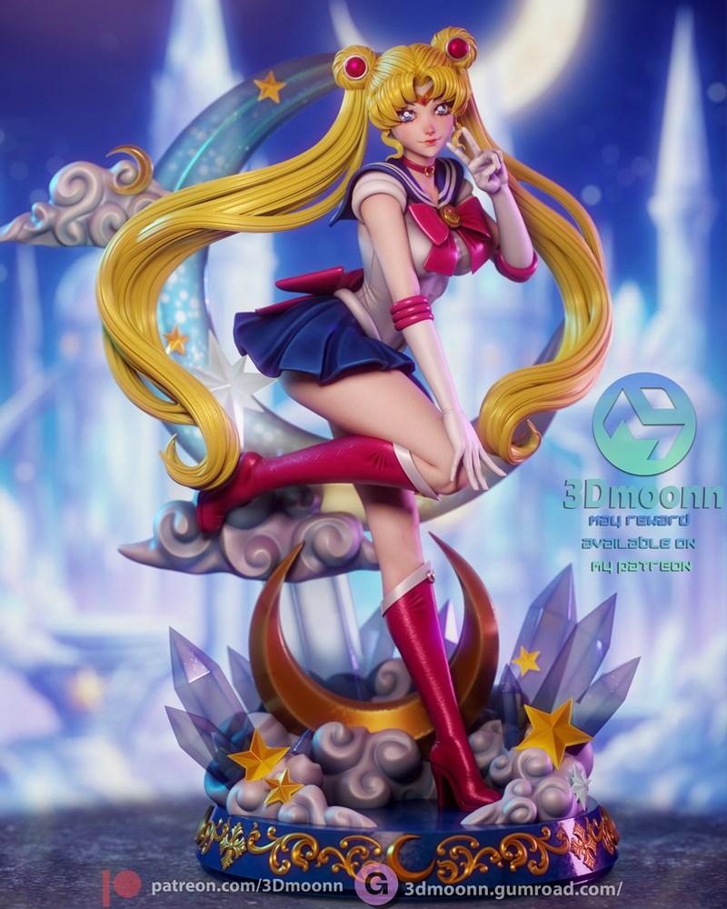 3Dmoonn – Sailor Moon – 3D Print Model STL