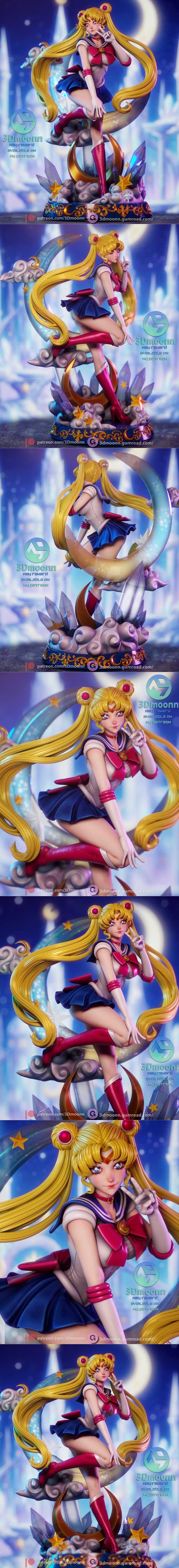 3Dmoonn – Sailor Moon – 3D Print Model STL