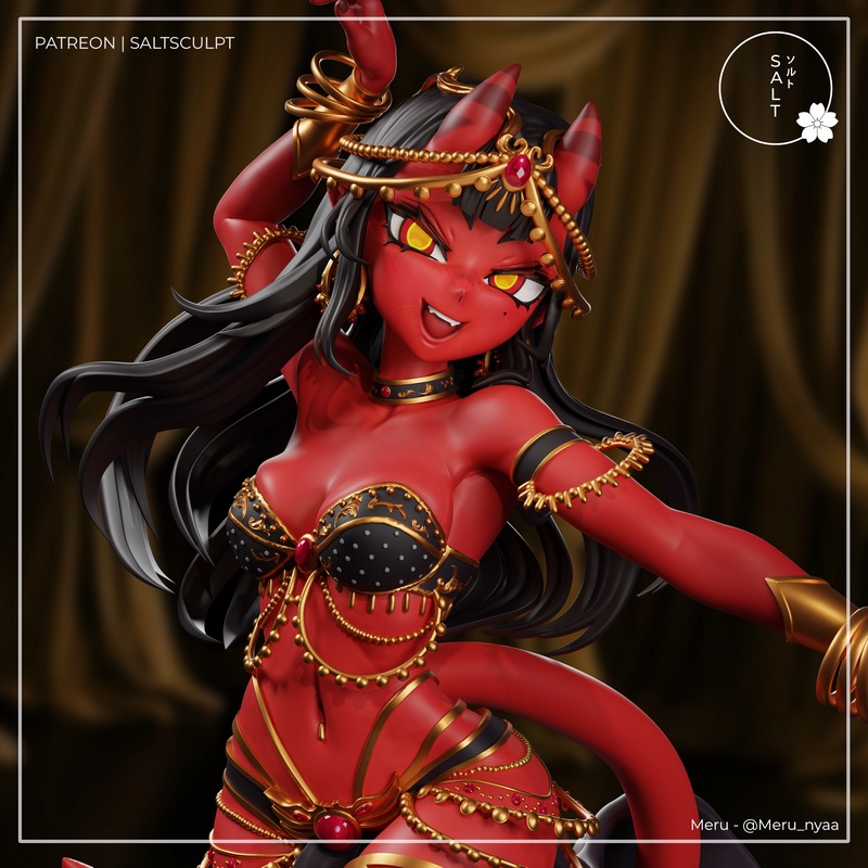 SaltSculpt – Meru the Succubus – 3D Print Model