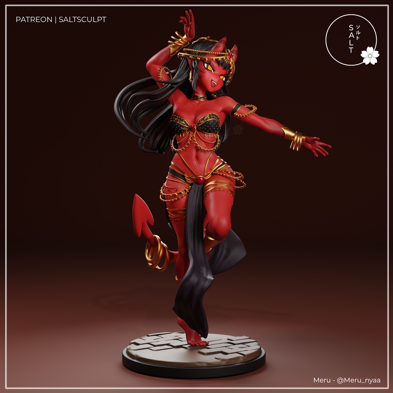 SaltSculpt – Meru the Succubus – 3D Print Model
