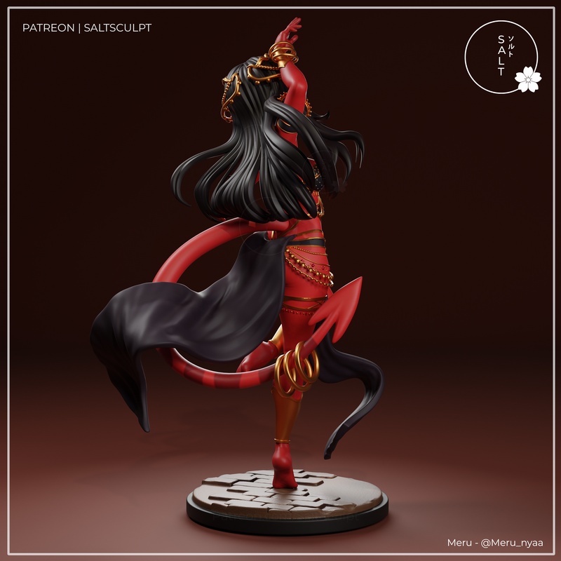 SaltSculpt – Meru the Succubus – 3D Print Model
