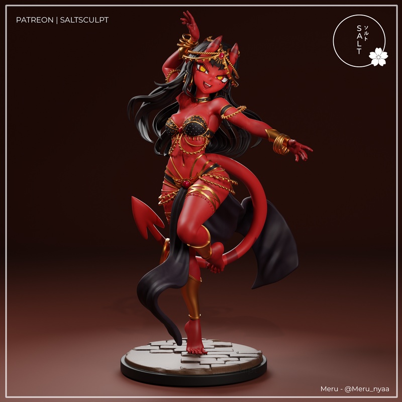 SaltSculpt – Meru the Succubus – 3D Print Model