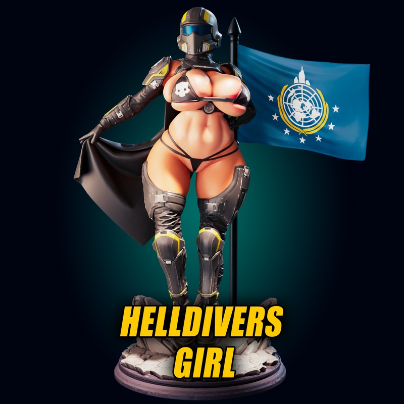 Officer Rhu – HellDiver Girl – 3D Print Model