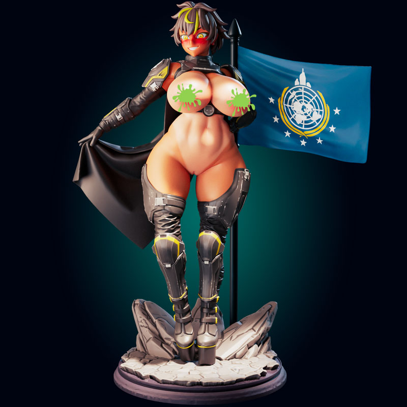 HellDiver女角色3D打印模型|Officer Rhu – HellDiver Girl – 3D Print Model