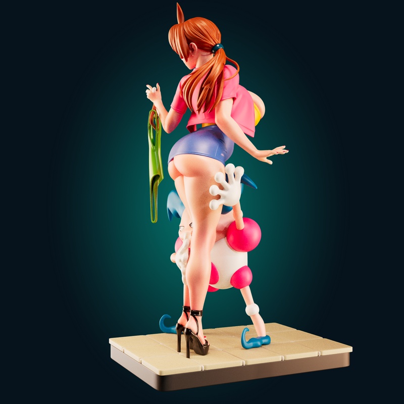 德尔丽·凯丘姆 3D打印模型|Officer Rhu – Delia Ketchum Pokemon – 3D Print Model