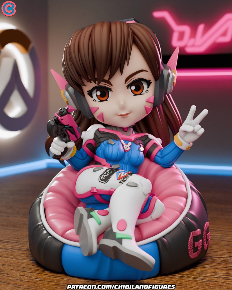 Chibi Land Figures – Dva – Overwatch Chibi – 3D Print Model
