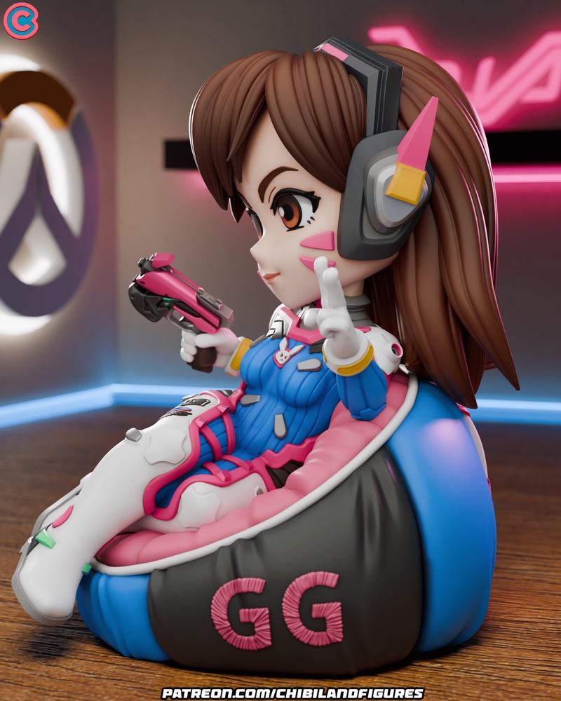 Chibi Land Figures – Dva – Overwatch Chibi – 3D Print Model