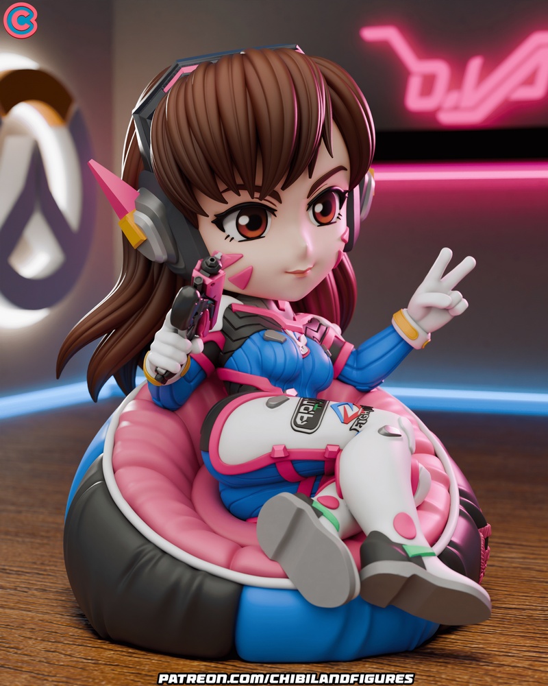 Chibi Land Figures – Dva – Overwatch Chibi – 3D Print Model