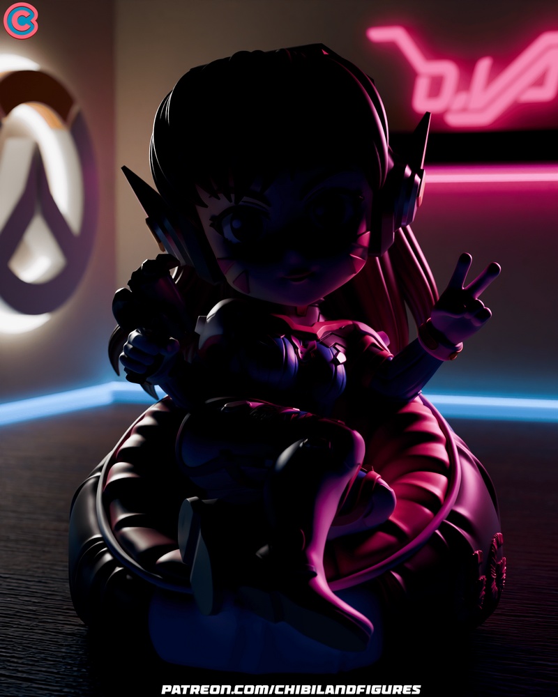Chibi Land Figures – Dva – Overwatch Chibi – 3D Print Model