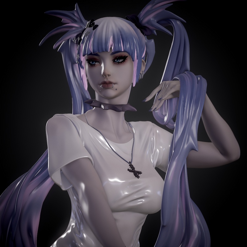 Velvet Sin – Stocking Anarchy – Panty & Stocking with Garterbelt – 3D Print Model