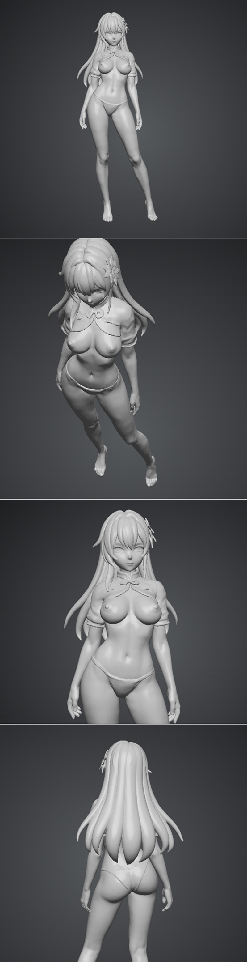 Modern Qipao Girl – 3D Print Model STL