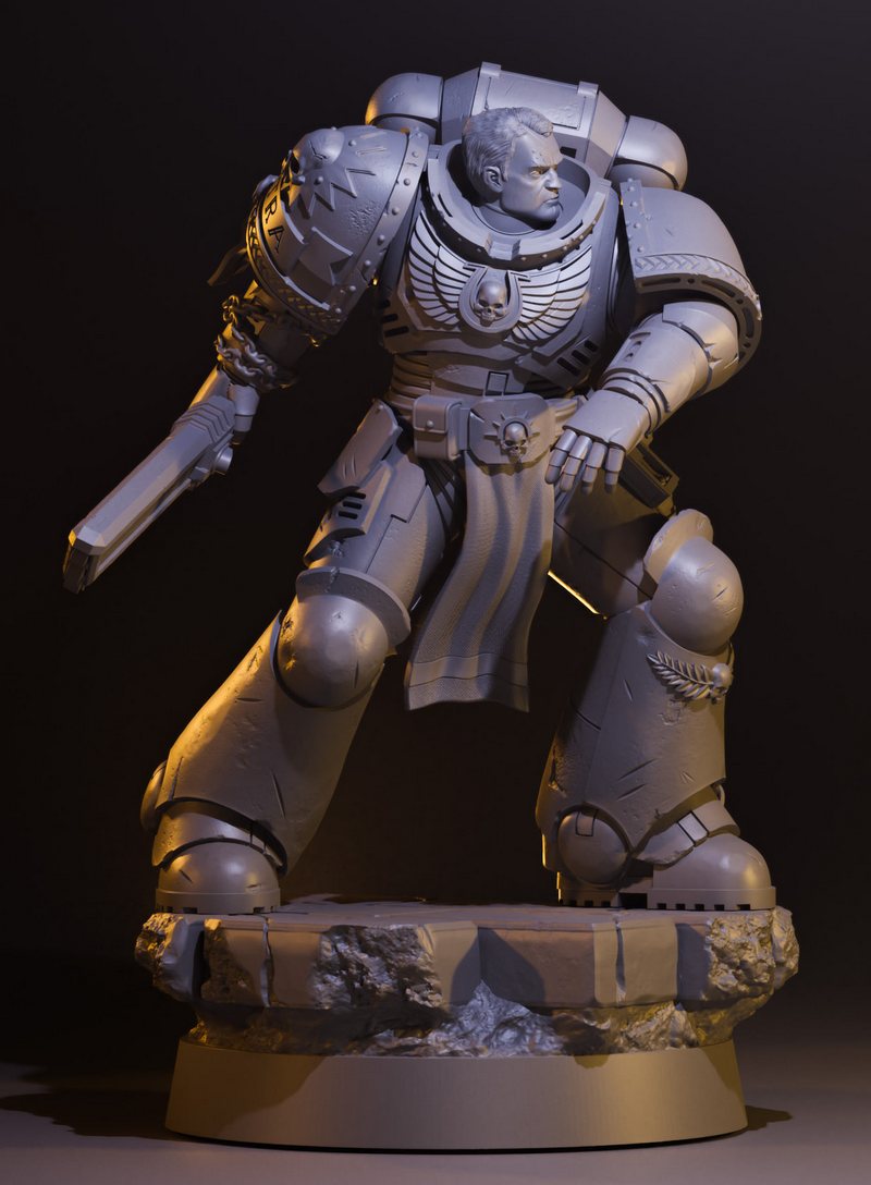 战锤40k - 超级蓝战士 - 3D打印模型|Warhammer 40k – Ultramarine Boy – 3D Print Model