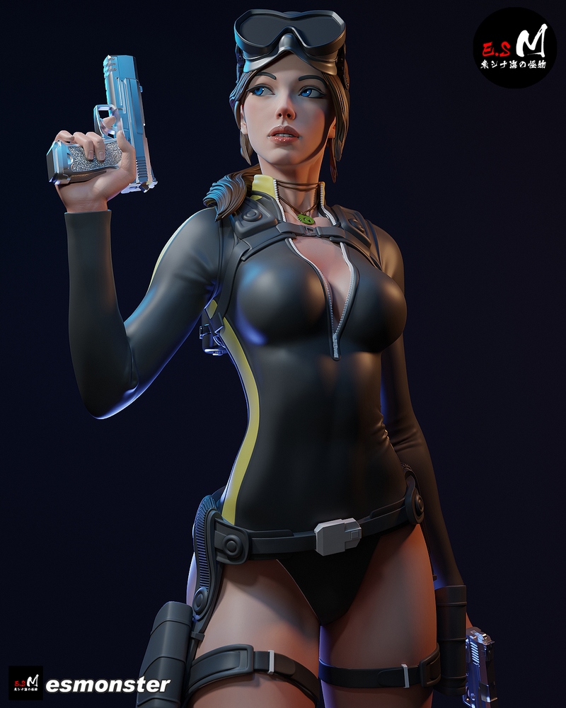 E.S Monster – Lara Croft – 3D Print Model