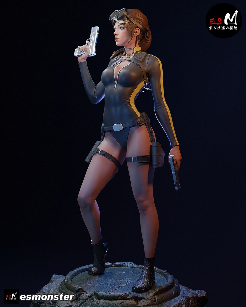 E.S Monster – Lara Croft – 3D Print Model