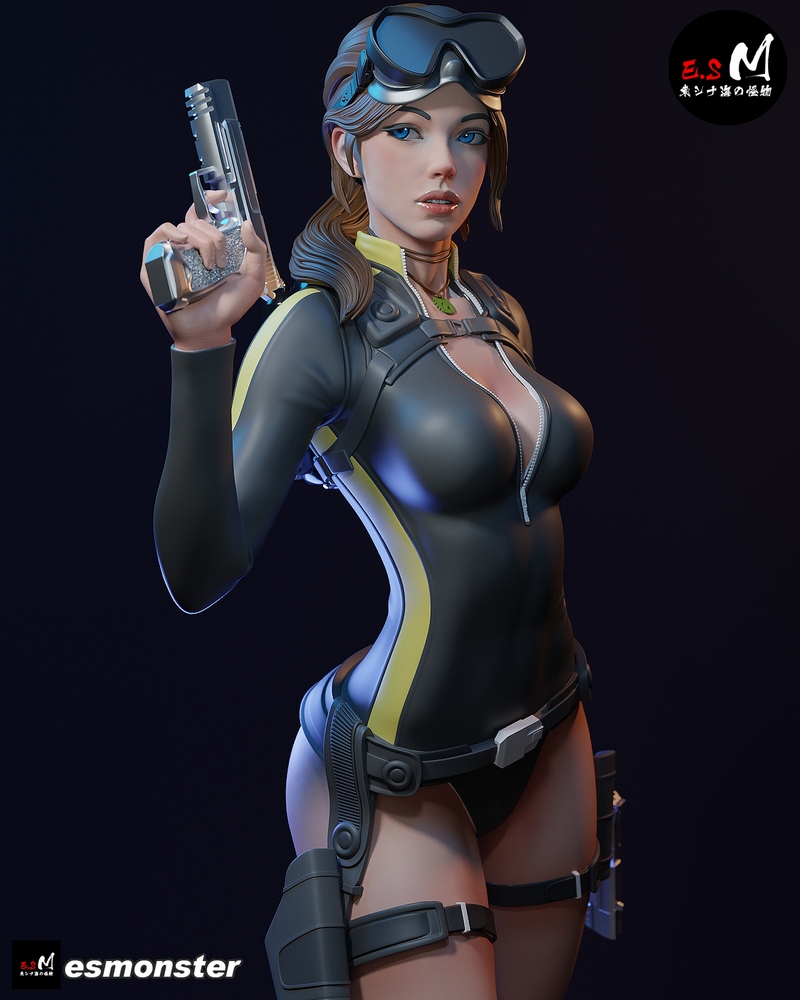 E.S Monster – Lara Croft – 3D Print Model