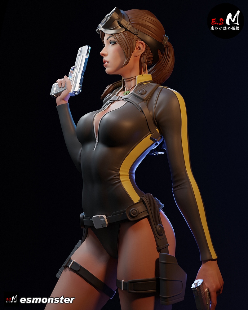 E.S Monster – Lara Croft – 3D Print Model