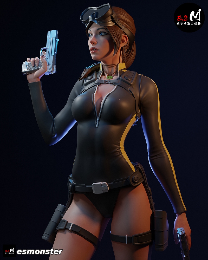E.S Monster – Lara Croft – 3D Print Model
