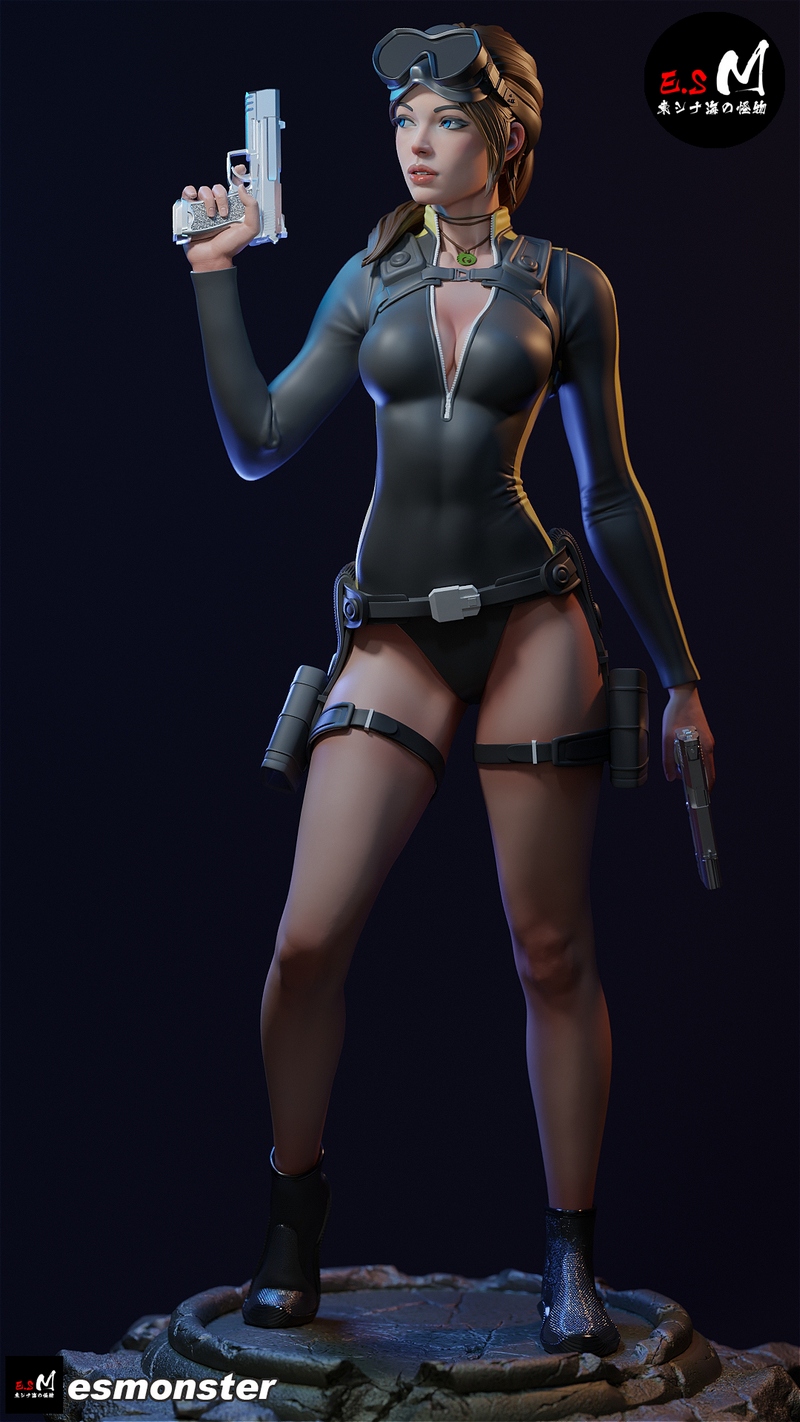 E.S Monster – Lara Croft – 3D Print Model