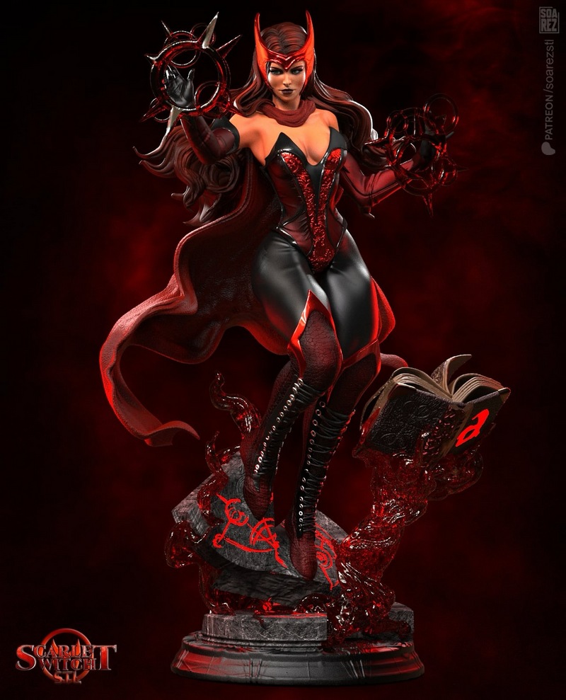 Soarez 3D – Scarlet Witch – Marvel Comics – 3D Print Model