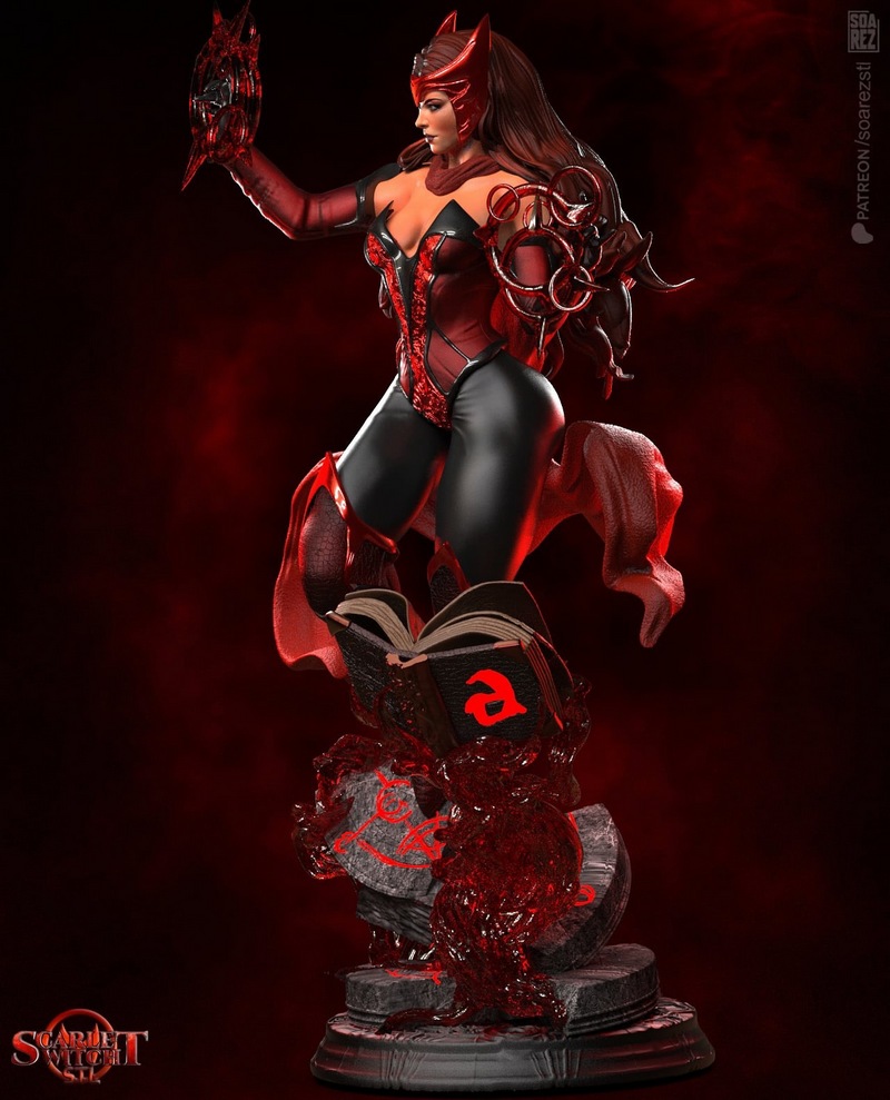 Soarez 3D – Scarlet Witch – Marvel Comics – 3D Print Model