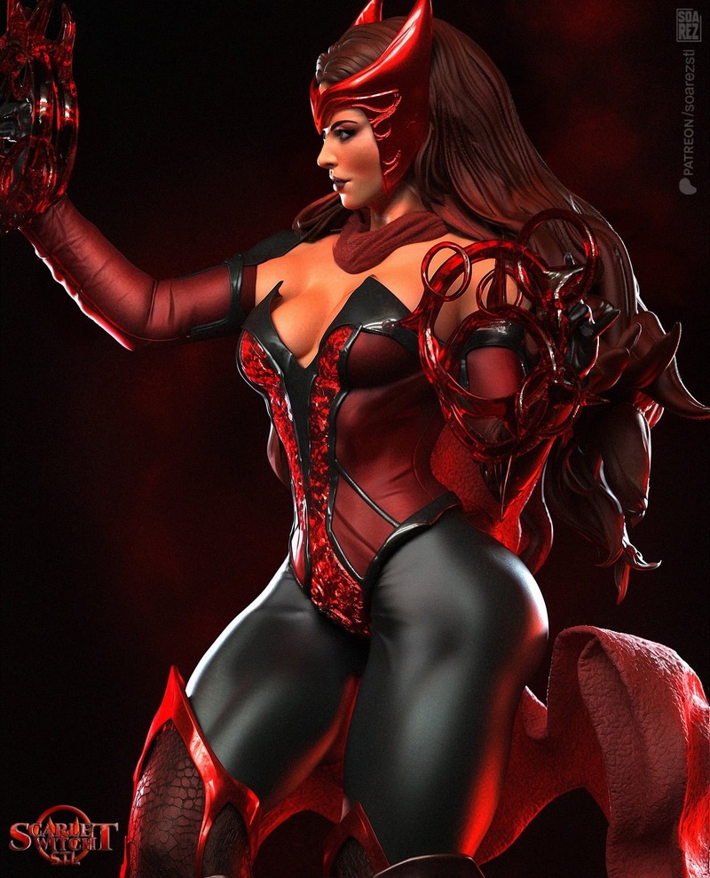 Soarez 3D – Scarlet Witch – Marvel Comics – 3D Print Model