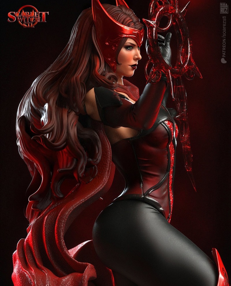 Soarez 3D – Scarlet Witch – Marvel Comics – 3D Print Model