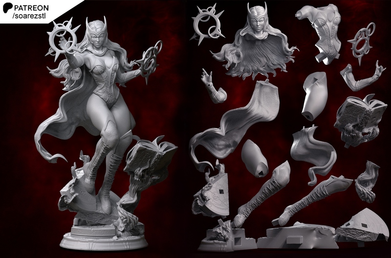 Soarez 3D – Scarlet Witch – Marvel Comics – 3D Print Model