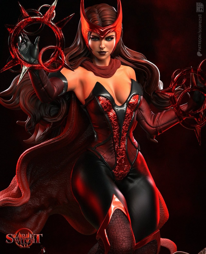 Soarez 3D – Scarlet Witch – Marvel Comics – 3D Print Model