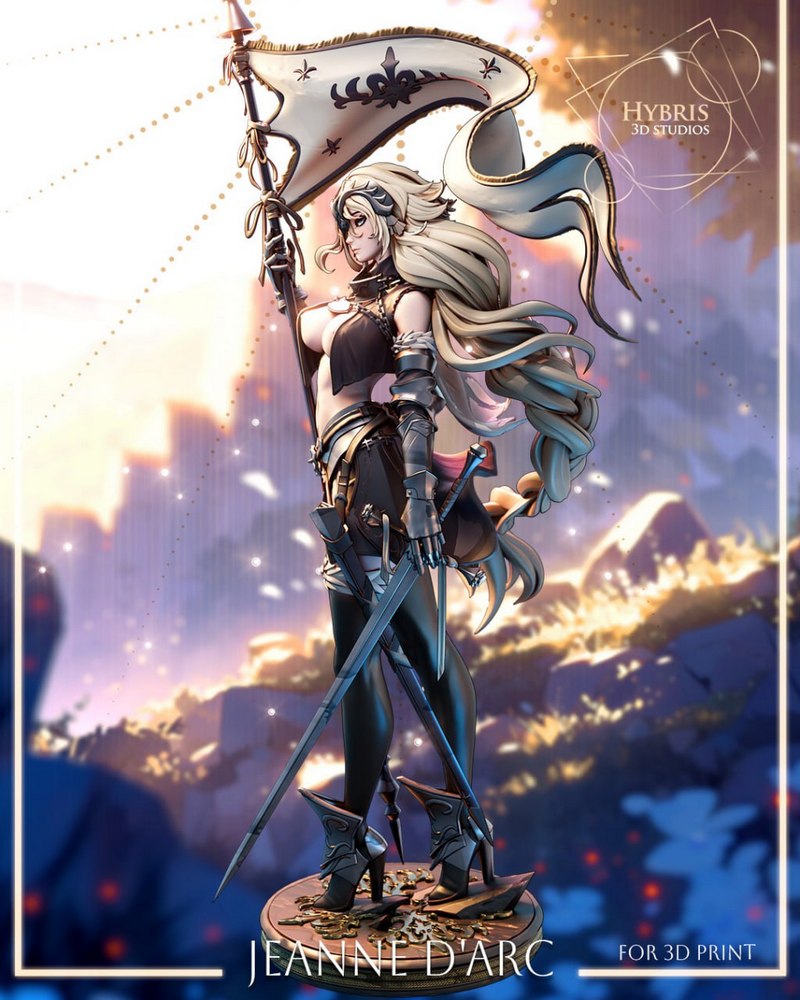 Hybris 3D Studios – Jeanne D’Arc – Granblue Fantasy – 3D Print Model