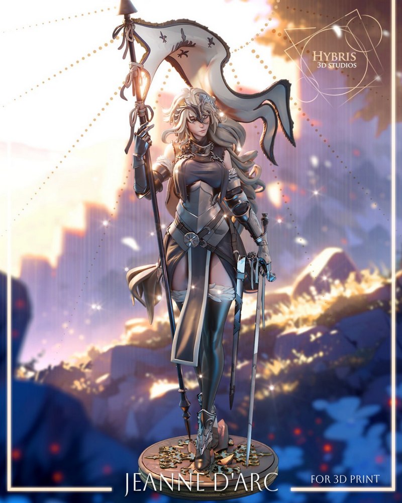 Hybris 3D Studios – Jeanne D’Arc – Granblue Fantasy – 3D Print Model