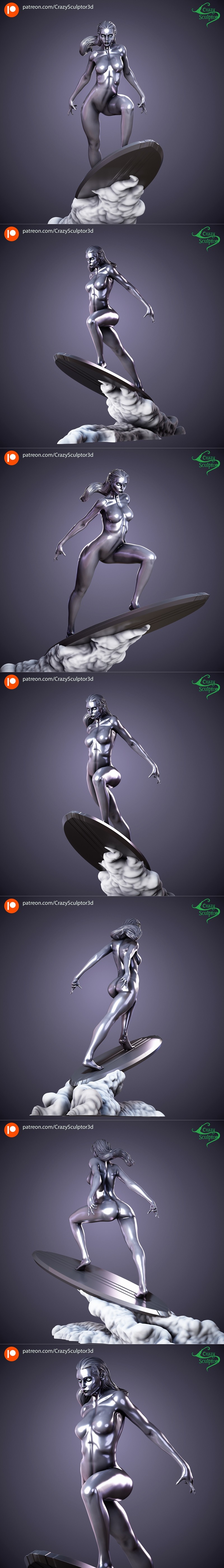 Crazy Sculptor – Silver Surfer – 3D Print Model STL