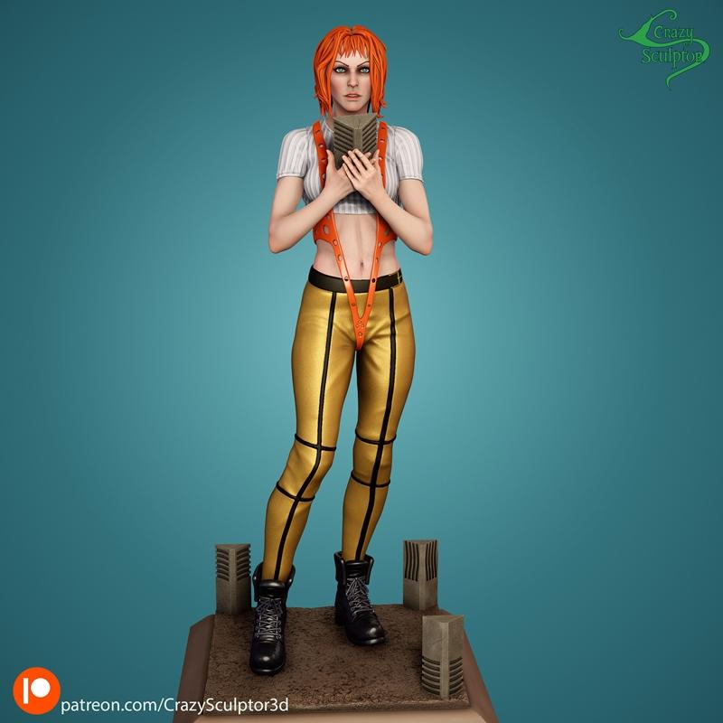 Crazy Sculptor – Leeloo from The Fifth Element – 3D Print Model STL