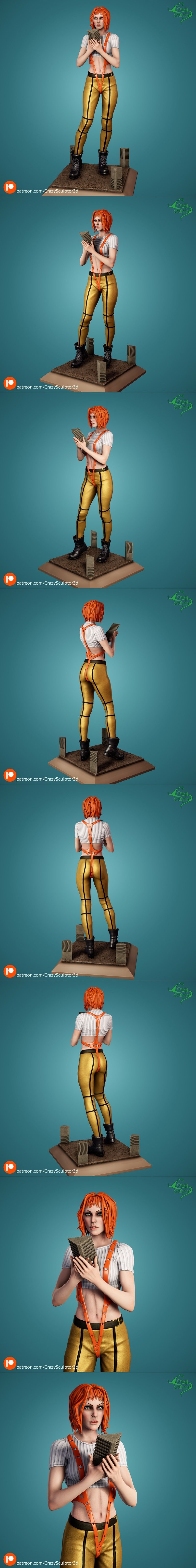 Crazy Sculptor – Leeloo from The Fifth Element – 3D Print Model STL