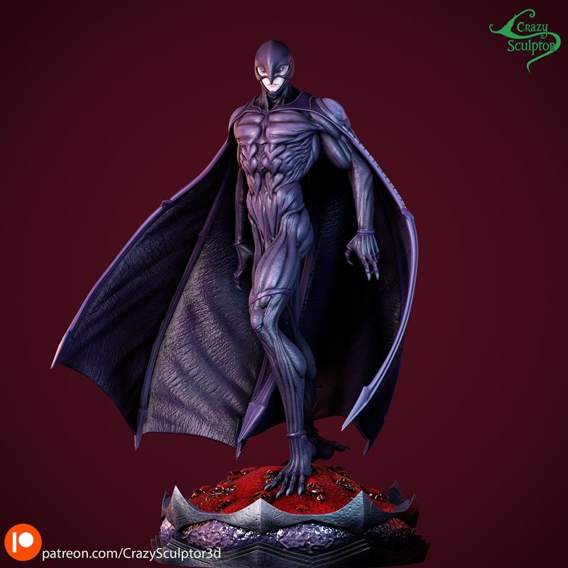 疯狂雕刻师——《剑风传奇》费姆托 3D打印模型|Crazy Sculptor – Femto from Berserk – 3D Print Model STL