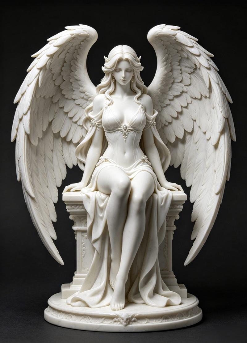 Sitting Guardian Angel – 3D Print Model STL