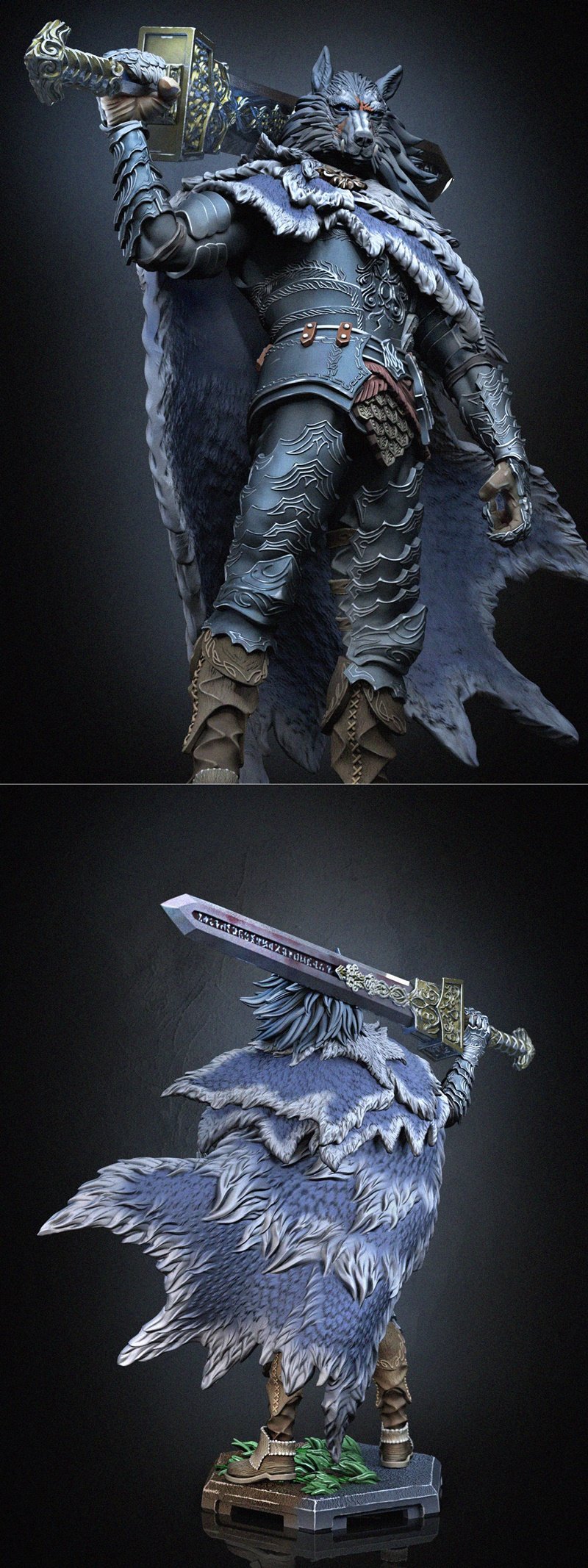 Dragun Studios – Blaidd Half-wolf – 3D Print Model STL