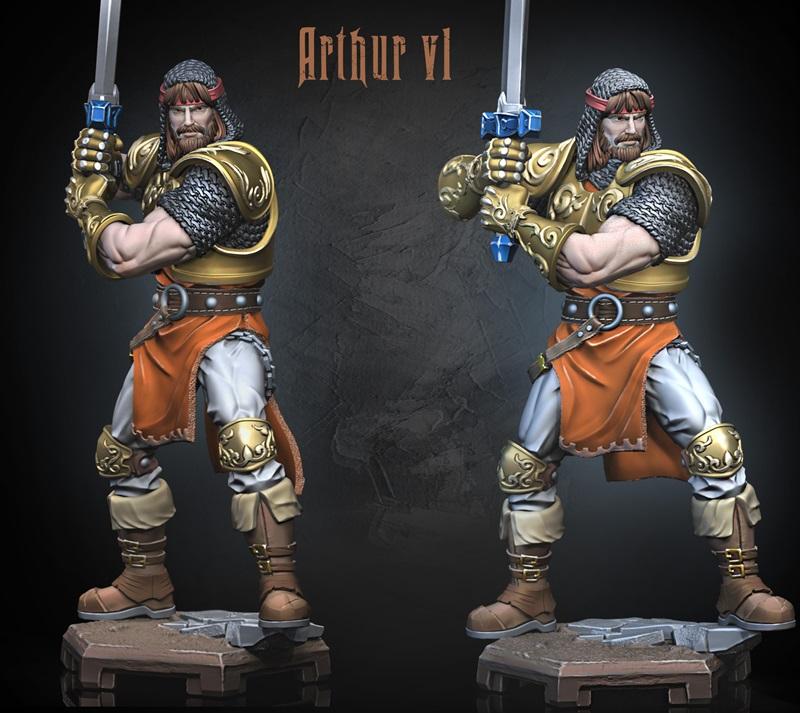 Dragun Studios旗下《亚瑟王》3D打印模型|Dragun Studios – King Arthur v1 – 3D Print Model STL